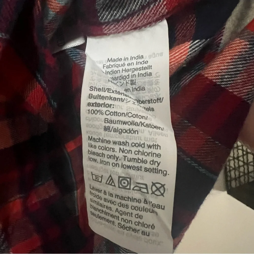 J. Crew Men's Flannel Shirt Bundle - 2 Classic Fit Plaid Shirts‎ Size Large